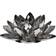 Sagebrook Home Crystal Lotus Votive Gray Candle Holder 3