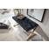FineBuy Upholstered Black Sofabank 90x46cm