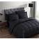 The Nesting Company Maple Dobby Stripe Bedspread Black (264.2x228.6)