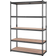 VEVOR 5 Levels Adjustable Black/Natural Shelving System 48x72"