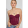 Garage Chrishell Lace Mesh Bustier - Plum Red