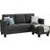 Yeshomy Convertible Sectional 3 Dark Gray Sofa 70.8" 4 Seater