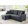 Wade Logan Barrientez 85 Dark Gray Linen Blend Sofa 85" 3 Seater