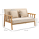 Homcom Couch Sofa 123cm Zweisitzer