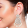 Efulgenz Jhumka Jhumki Dangle Earrings - Silver/White/Transparent