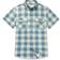 Dubinik Men's Hawaiian Aloha Shirt - Blue/White Grid