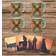 HiEnd Accents Paseo Road Mesa Southwestern & Coaster Set Mug 8pcs