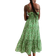 H&M Drawstring Detail Maxi Dress - Green/Patterned