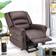 YODOLLA Faux Leather Brown Armchair 40"