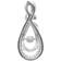 Jewelry Unlimited Inifinity Tear Drop Dancing Pendant - Silver/Diamonds