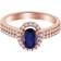 Jewel Zone Solitaire Ring - Rose Gold/Sapphire/Diamonds