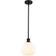 Ivy Bronx Sabanc Matte Black/Beige Pendant Lamp 8"