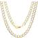 Nuragold Cuban Chain Curb Link Diamond Cut Pave Two Tone Necklace 5.5mm - Gold/Silver
