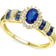 Macy's Ring - Gold/Sapphire/Diamonds