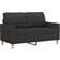 vidaXL 359087 Black Sofa 54.3" 2 Seater