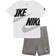 Nike Little Boy's Split Futura Swoosh T-shirt & Shorts Set 2-piece - Carbon Heather