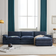 Wade Logan Avrilynn Blue Sofa 120.1" 3 Seater