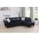 Ebern Designs Upholstered Sectional Black Sofa 97" 2pcs 4 Seater