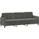 vidaXL Sectional Couch with Pillows and Cushions Dark Gray Sofa 89.8" 3 Seater