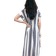 H&M Crepe Dress - White/Blue Striped