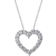 Macy's Heart Pendant Necklace - White Gold/Diamonds