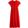 H&M Women Tie Detail Muslin Dress - Bright Red