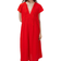 H&M Women Tie Detail Muslin Dress - Bright Red