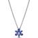 Pandora Herbarium Cluster Pendant Necklace - Silver/Blue