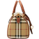 Burberry Mini Check Bowling Bag - Archive Beige/Briar Brown