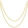 10k Yellow Gold Hollow 2.5mm Diamond Cut Rope Chain Pendant Necklace, 16" 30"