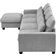 Simplie Fun L Shape Grey Sofa 129" 4 Seater