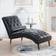 Simplie Fun Upholstered Black Lounge Chair 32.3"