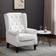 Homcom Button Tufted Accent Cream White Armchair 40.2" 2