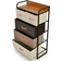 Costway 4 Tier Organizer Tower Cream Chest of Drawer 23x39"