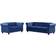 House of Hampton Abdulhameed Light Blue Sofa 82" 2pcs 5 Seater