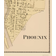 Maps of the Past Phoenix New York Stone 1866 Beige Poster 23x26.6