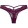 Victoria's Secret Shine Strap Cut Out Back Lace Thong Panty - Grape Soda