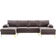 Simplie Fun Accent Grey Sofa 110 4 Seater