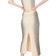 H&M Ribbed Pencil Skirt - Light Beige/Ombre