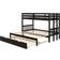 Costway Trundle Ladder Twin Bunk Bed