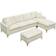 Sectional Sofa with Ottoman Cream Sofa 65.7" 5 Seater