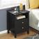 Charging Station End with USB Ports and Outlets Black Bedside Table 15.7x18.5" 2