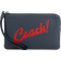 Coach Corner Zip Wristlet With Coach Graphic - Silver/Denim
