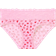 PINK Wink Lace Trim Hiphugger Panty - Pink Bubble Heart Dog Print