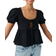 Gina Tricot Tie Front Top - Black