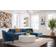 TOV Furniture Serena Blue Sofa 106.8" 3pcs 3 Seater