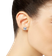 Arabella Square Stud Earrings - White Gold/Transparent