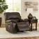 Signature Design by Ashley Leather Match Power Rocker Standard Recliner Brown Armchair 41"