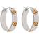 Tory Burch Miller Stud Huggie Earrings - Silver/Gold