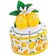 Collections Etc Charming Lemon Floral Kitchen Timer